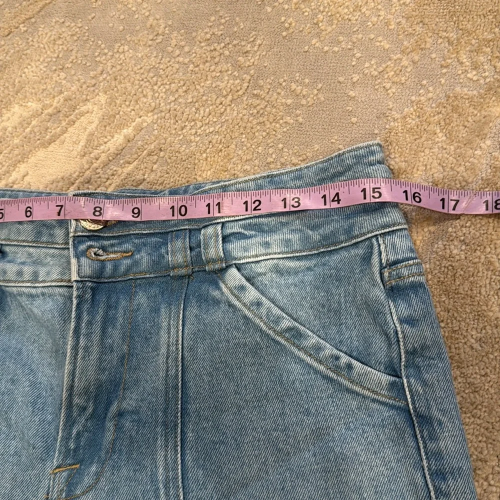 Frame Double Button Pocket Mid Rise Flare Jean Size 29 Caye Wash Retro EUC - Picture 9 of 12